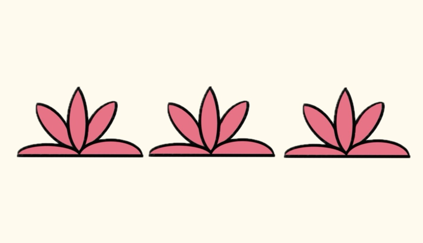 Decorative lotus flower illustration divider